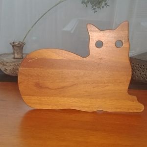 Cat Design Wood Cutting Board